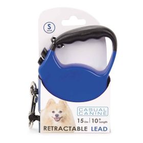 Casual Canine Belted Retractable Lead S 10ft Blu