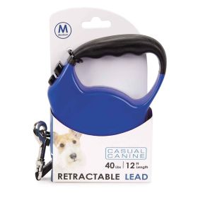 Casual Canine Belted Retractable Lead M 12ft Blu