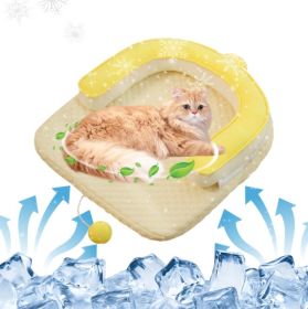 U-Shaped Cooling Pad For Cats And Dogs - Cat And Dog Neck Sleeping Pad, Summer Ice Feeling U-Shaped Headrest With Non-Slip Base, Washable Scratch-Resi