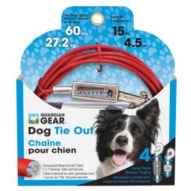 Guardian Gear Tie-Out with Spring 15ft Lrg