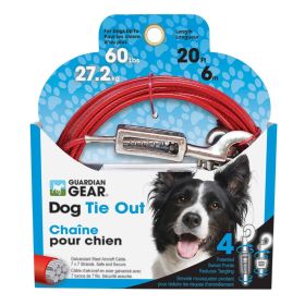 Guardian Gear Tie-Out with Spring 20ft Lrg