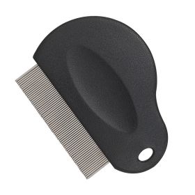 Master Grooming Tools Contoured Grip Flea Comb Black