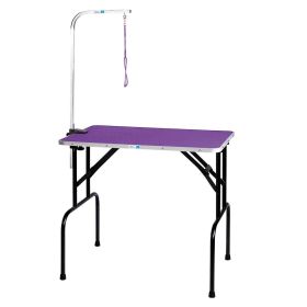 Master Equipment Dog Grooming Table w/36In Arm 36x24In Purple
