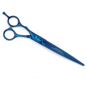 Master Grooming Tools 5200 Blue Titanium 7In Straight Shears Lefty