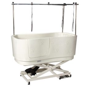 Master Equipment Poly Pro Lift Dog Grooming Tub Ivory