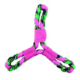 Pet Park Blvd Paracord Rope Twisted Tri-Flyer Pink