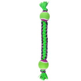Pet Park Blvd Paracord Rope Double Tennis Tug Green