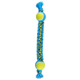 Pet Park Blvd Paracord Rope Double Tennis Tug Yellow