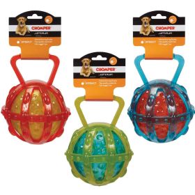 Chomper TPR Tug Toys with Caged Ball