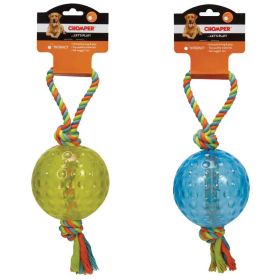 Chomper 5" TPR Ball with Rope Tugs