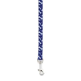 Casual Canine Patterns Lead Bone 4Ftx5/8In Blue