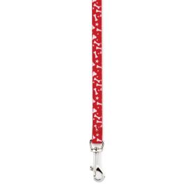 Casual Canine Patterns Lead Bone 6Ftx1In Red