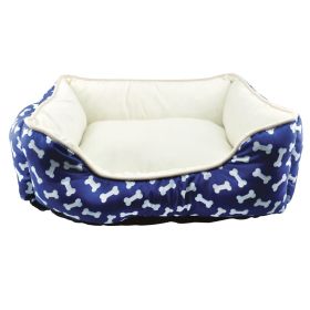 Slumber Pet Bone Print 19in Cuddler Bed