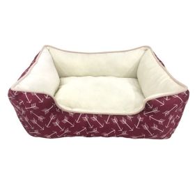 Slumber Pet Red Arrow Print 19in Cuddler Bed