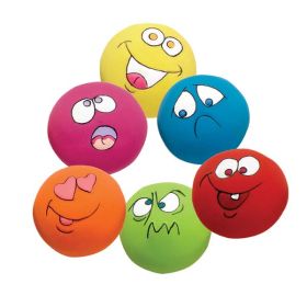 Zanies Funny Face Latex Toy PrePack S 6Pc
