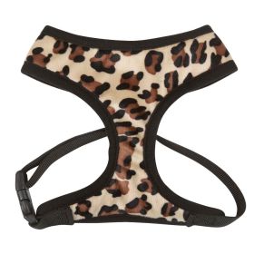 Casual Canine Plush Print Harness M Leopard
