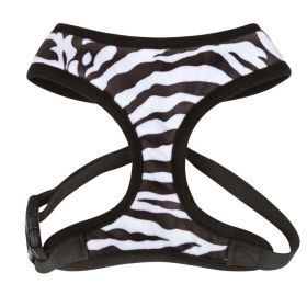 Casual Canine Plush Print Harness L Zebra