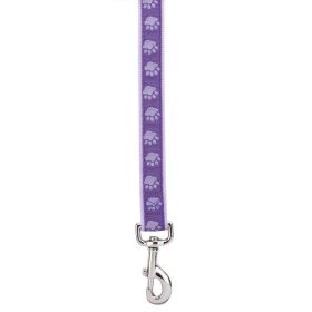 Casual Canine TwoTone Pawprint Lead 4Ftx5/8In Purple