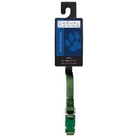 Casual Canine Collar 10-16In Dark Green