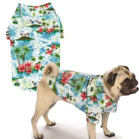 Casual Canine Hawaiian Breeze Camp Shirt XXS Blue
