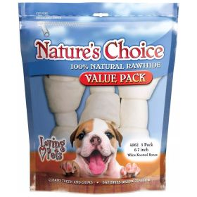 Nature's Choice White Knotted Bones 3pk