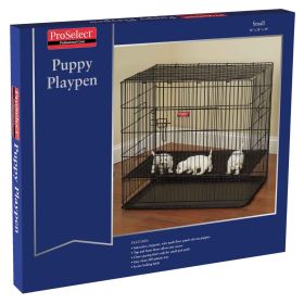 ProSelect Puppy PlayPen w/Plastic Pan S Black