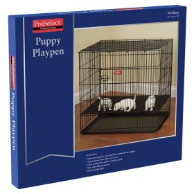 ProSelect Puppy PlayPen w/Plastic Pan M Black