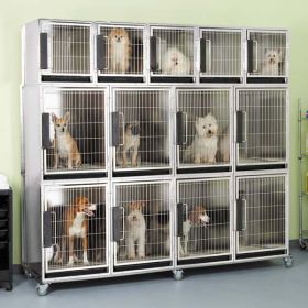 ProSelect Mod Dog Kennel Cage 13 Unit Stainless Steel
