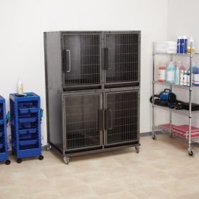 ProSelect Modular Dog Kennel Cage Banks Graphite