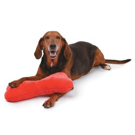 Zanies Mega Color Plush Bone 16.5In Red