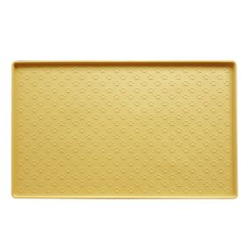 Silicone Dog Mat, Waterproof And Easy To Clean (Option: Yellow-Small)