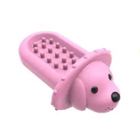 PROKEl Soft Rubber Toy Puppy Slow Feeder PadPeanutButter Treat Dispenser Training Aid Dog (Option: Pink)