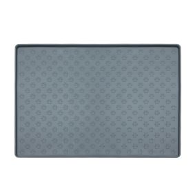 Silicone Dog Mat, Waterproof And Easy To Clean (Option: Blue-Small)