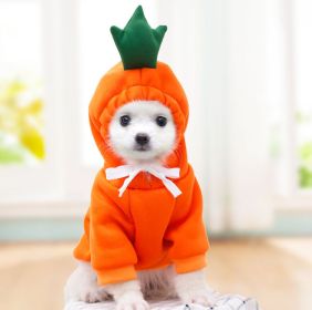 Cute Fruit Dog Clothes For Small Dogs Hoodies Winter Warm Fleece Pet Clothing Puppy Costume Coat For French Chihuahua Outfit (Option: 3 Style-XS)