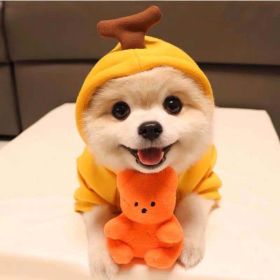Cute Fruit Dog Clothes For Small Dogs Hoodies Winter Warm Fleece Pet Clothing Puppy Costume Coat For French Chihuahua Outfit (Option: 7 Style-XS)