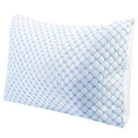Cooling Memory Foam Pillow Ventilated Soft Bed Pillow With Cooling Gel Infused Memory Foam Heat Reducing Cooling Fiber Breathable Machine Washabl (Option: King1Pc)
