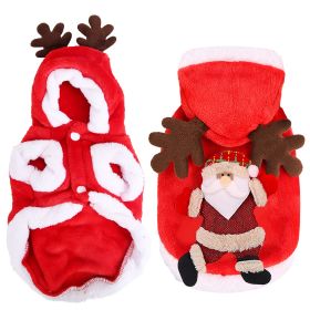 1Pc Pet Christmas Costume - Santa Claus Reindeer Antlers For Small Medium Dogs (Option: L)