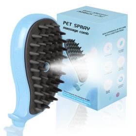 Cat Steam Brush For Shedding - Steamy Cat Brush For Indoor Cats, Cat Hair Steam Brush For Massage, Spritz Defur Comb For Cats, Pet Steamer For Dogs (Option: Blue)