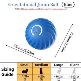 Blue And Orange Pet Bouncing Ball Fun Pet Bouncing Ball For Cats And Dogs,Self-pickup Only (Option: Blue)