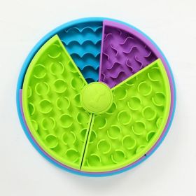 3in1 Interactive Dog Feeder Puzzle, Lick Mat & Slow Feeder Bowl Mental Stimulation Toy For Medium & Large (Option: Green)