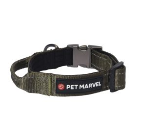 PET MARVELHigh Performance Tactical Dog Collar 1.25 In Wide With Handle (Option: Army Green-Medium)
