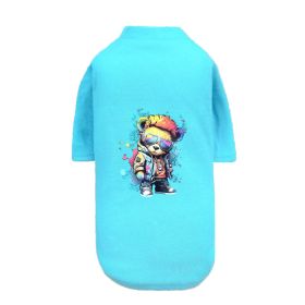 Punk Brats Dog Tee (Color: Teal, size: XXS)