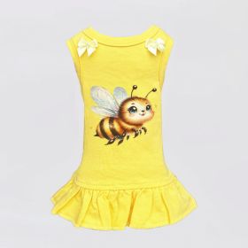 Queen Bee Dog Dress (Color: Yellow, size: XS)