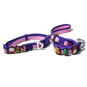 The New Dual-Color Embossed Pet Leash Set Is A Pet Product That Combines Appearance, Fun And Practicality. It Not Only Ensures A Great User Experience (Option: Pink-15mm)