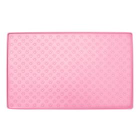 Silicone Dog Mat, Waterproof And Easy To Clean (Option: Pink-Small)