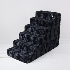 Luxury Pet Stairs (Color: Black Diamond, size: 6 - Step)