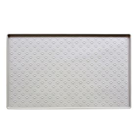 Silicone Dog Mat, Waterproof And Easy To Clean (Option: Beige-Small)
