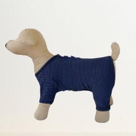 Sweet Dreams Dog Pajamas (Color: Striped Blue, size: MD)