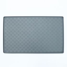 Silicone Dog Mat, Waterproof And Easy To Clean (Option: Grey-Small)