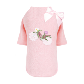 Bicycle Dog Sweater (Color: Baby Pink, size: MD)